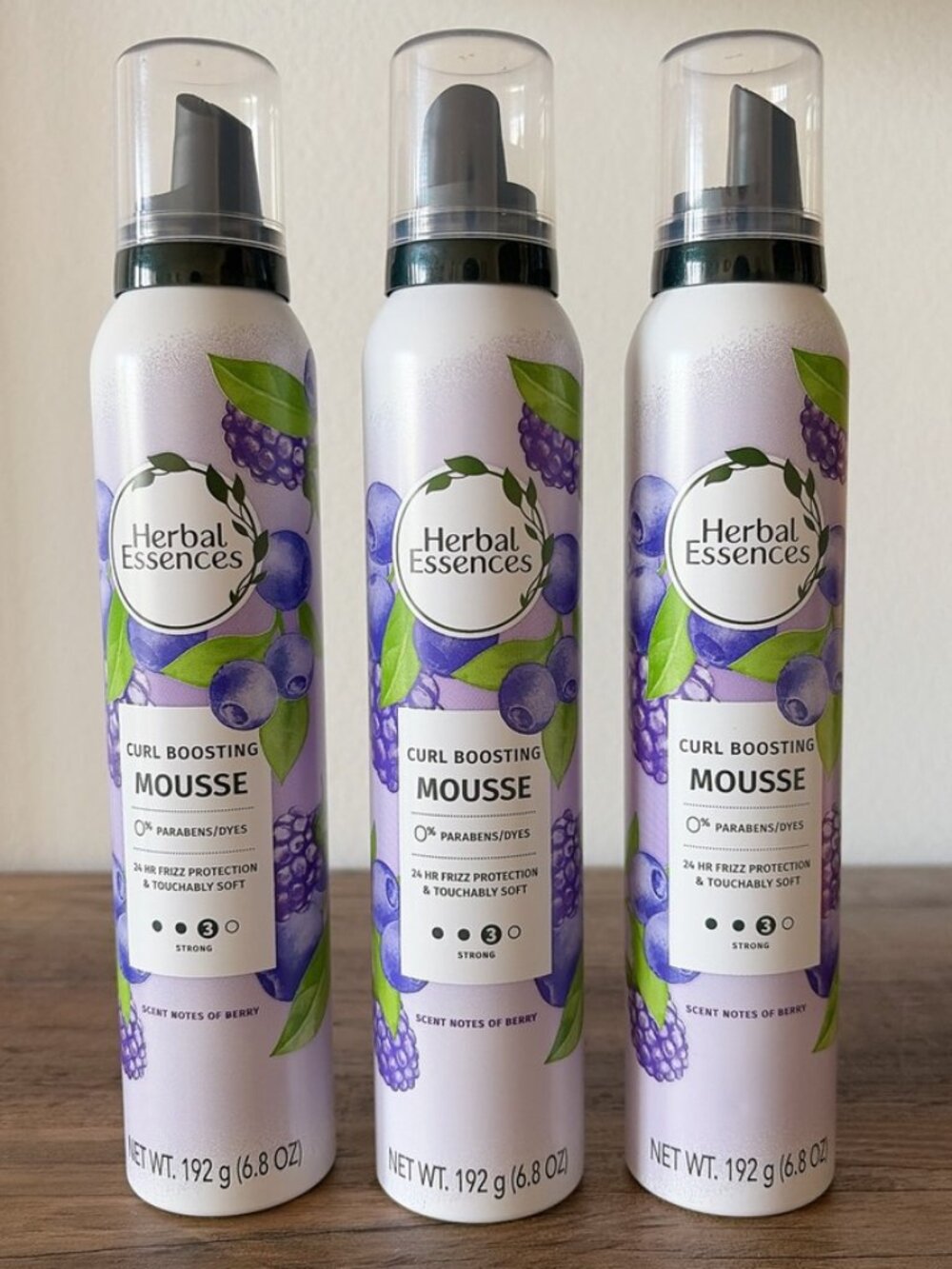3-pack Herbal Essences Curl Boosting Hair Mousse - Volumizing & Frizz Protection